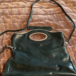 Chinese Laundry Elegant deep  blue/green Leather Women's clutch and shoulder bag